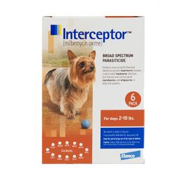 6 MONTH Interceptor For Dogs 2-10lbs